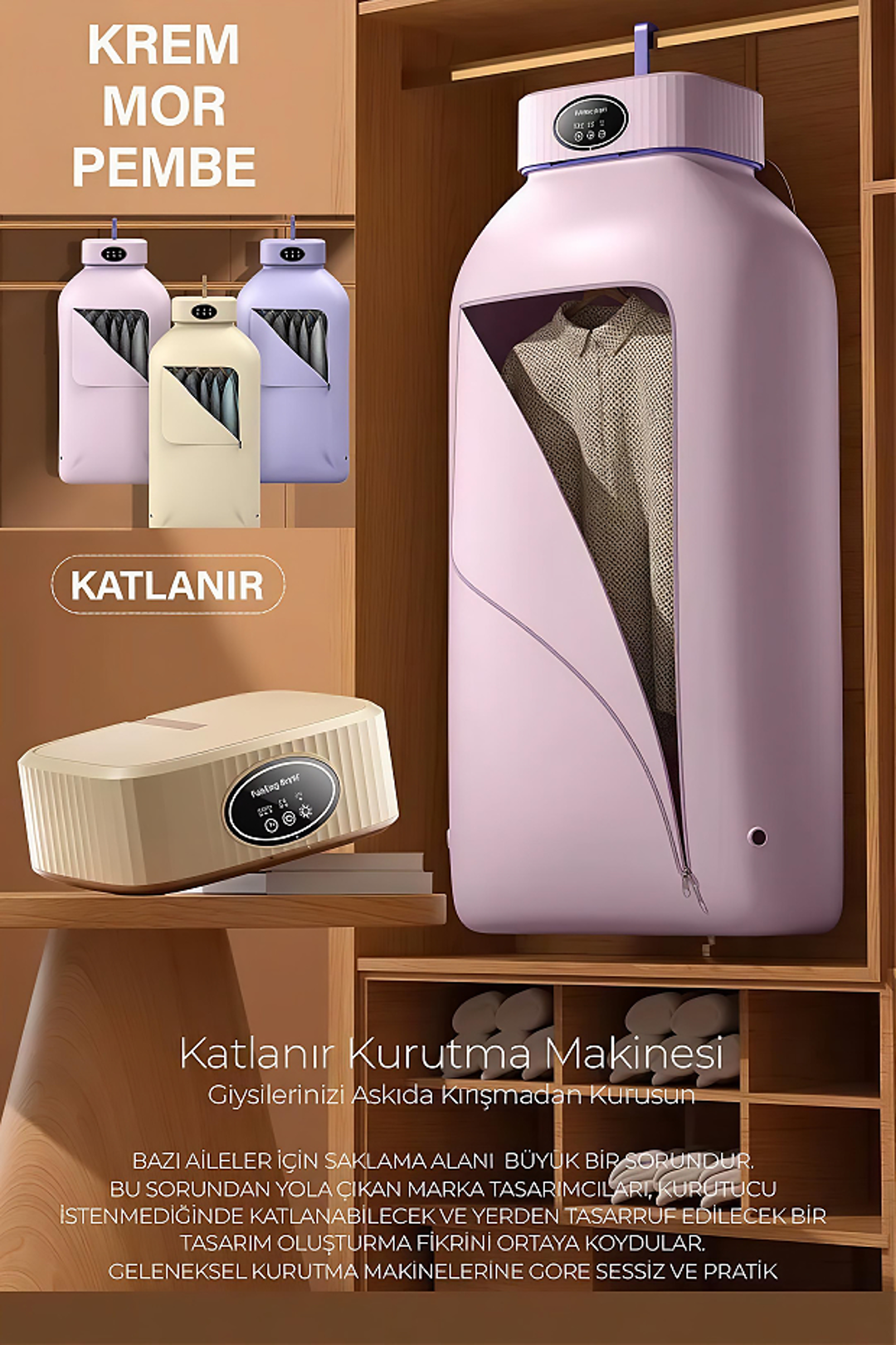 NuvixDry - Taşınabilir Katlanabilir Kurutma Makinesi