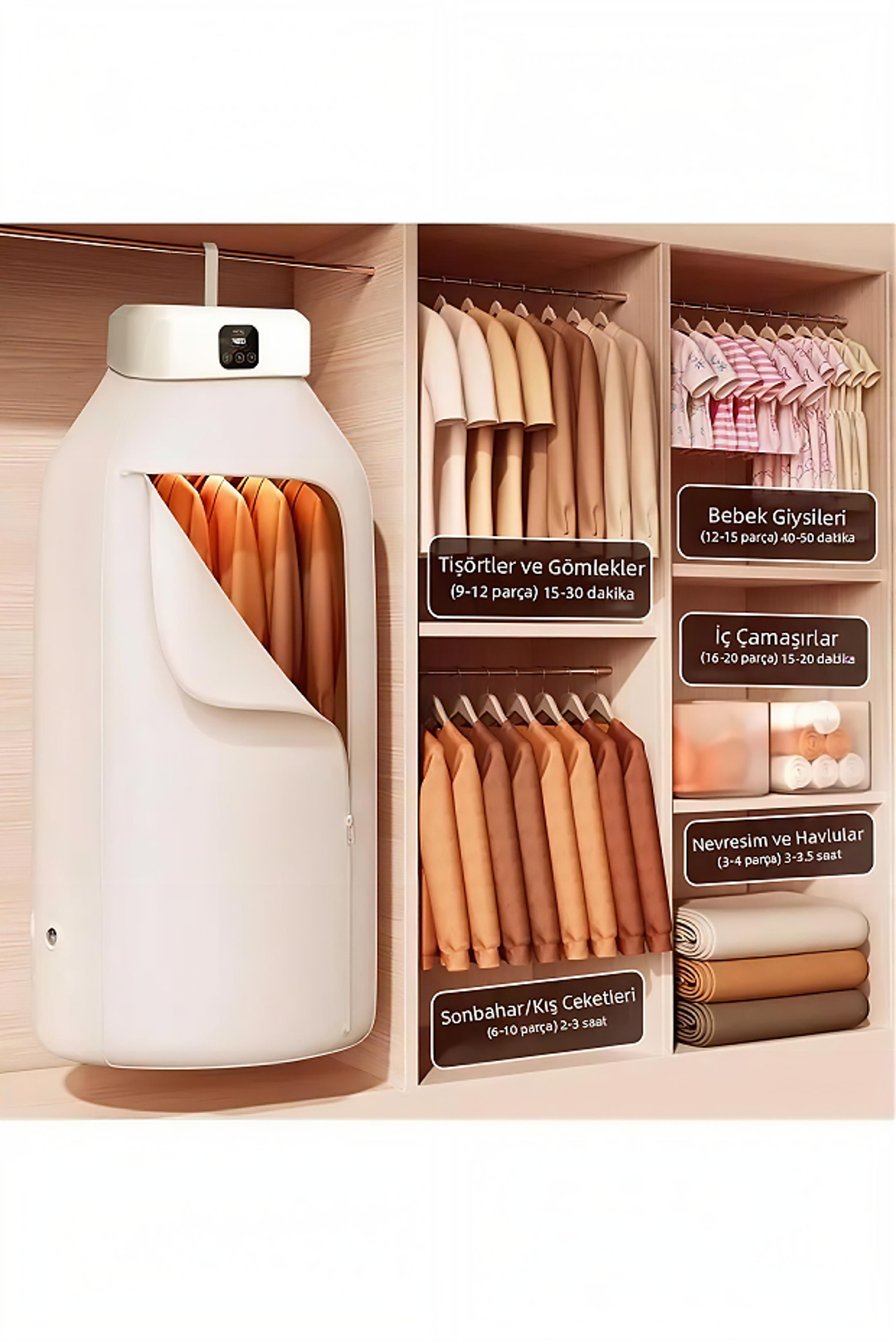 NuvixDry - Taşınabilir Katlanabilir Kurutma Makinesi